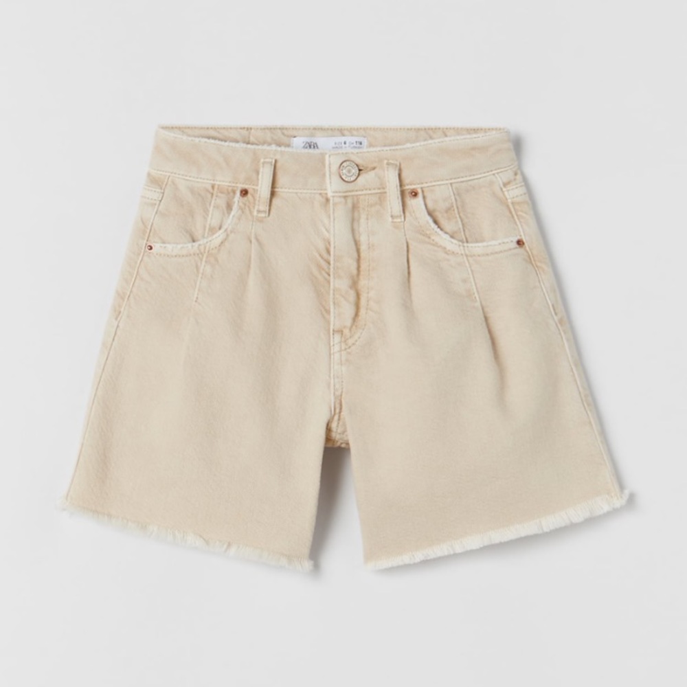 Zara denim cut off shorts in ecru - BRAND NEW NEVER BEEN WORN